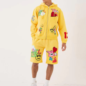 Shorts de sport d'été pour hommes avec logo personnalisé, 100% coton, impression en relief, séchage rapide, 3 pouces, pour les sports de plein air - Product Image 3