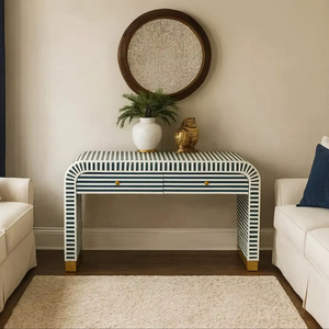 ILAHI's Bone Inlay <b>Drawer</b> Modern Design Agate Detailing <b>Storage</b> Portable Home Furniture - Product Image 1