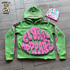 Sudadera con Capucha Unisex Premium de Alta Calidad, Mezcla de Algodón, Fabricante OEM, Logotipo Personalizado con Impresión Puff, Sudadera Transpirable de Peso Medio para Hombre - Product Image 1