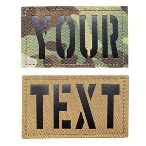 Patch en tissu réfléchissant noir personnalisé, découpé au laser, motif drapeau IR, excellente qualité, bordure découpée à chaud ou au laser pour vêtements et chapeaux 2026 - Product Image 1