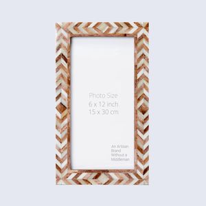 Cadre photo décoratif en MDF avec incrustation de os, qualité export - Product Image 2