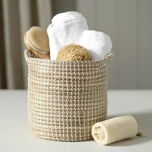 Panier multifonction en jonc de mer naturel fait main, panier de rangement, vente en gros, écologique, fabriqué au Vietnam - Product Image 6