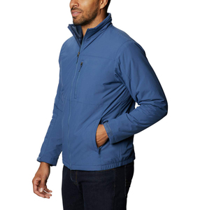 Chaqueta Deportiva Azul para Hombre de Alta Calidad al por Mayor, Cortavientos Resistente al Agua, Chaqueta Softshell con Cremallera Completa para Senderismo y Entrenamiento al Aire Libre - Product Image 4