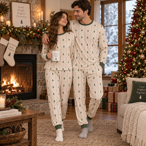 <b>Family</b> <b>Matching</b> Long Pants Set Christmas <b>Family</b> Long Sleeve Sleepwear Christmas Women Loungewear Set OEM Supplier Women Apparel - Product Image 3