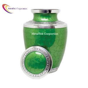 Green Large Cremation Urn For Adult Memorial Keepsake Ashes American Style Wholesale Funeral <b>Supplies</b> Decorative Urns Supplier - Product Image 5