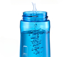 Botellas de Agua de 24 oz Libres de BPA, Azul Claro y Negro, con Pajita y Tapa Abatible, Antiderrames, para Gimnasio, Oficina o Viajes, Personalizadas - Product Image 4