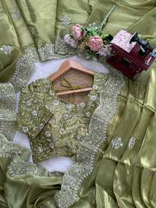 Lehenga Saree de Georgette de Primera Calidad, Listo para Usar, Tradicional para Bodas, Diwali, Verano, Invierno, Otoño, Elegante, Étnico, de Alta Gama - Product Image 4