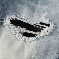 Pantalon en jean déchiré de style urbain décontracté, taille mi-haute, en tissu Spandex/Coton, design uni, patchwork de couleurs, haute qualité, sur mesure