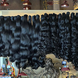 Extensiones perfectas de tejido de cabello crudo indio virgen 7A sin procesar sin enredos, cinta suelta de ondas profundas, estilo preadherido - Product Image 1