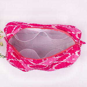 Beautiful Cotton Zippered Reusable Handmade Newest Portable Unique Design Makeup <b>Bag</b> Cosmetic Multifunction Large Organizer - Product Image 5