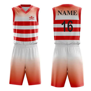 Uniforme de basket-ball en tissu 100% polyester, léger et respirant, idéal pour les mouvements rapides et les matchs intenses - Product Image 1