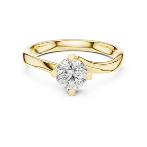 Bague de Fiançailles Solitaire Bypass en Diamant de Laboratoire 1-3 CT Or Massif 14K/18K & Argent 925 pour Femme - Product Image 3