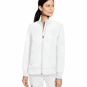 Conjunto Deportivo Personalizado con Cremallera Completa en Blanco para Mujer, Sudadera Transpirable de Poliéster Tejido, Corte Regular, Todas las Temporadas, Color Sólido, OEM - Product Image 3