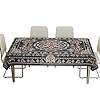 Housse de table à manger pour 6 personnes, nappe de protection pour table à manger, motif fleur de passion, 60x90 pouces, rectangulaire, noir - Product Image 5