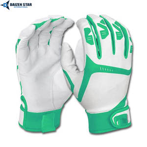 Gants de frappeur de baseball en cuir légers, flexibles, durables, paume de haute qualité, confortables, fermeture auto-agrippante, droit/gauche - Product Image 4