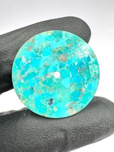 A K <b>Gems</b> Composite Turquoise Watch Dial Model Dial-20 31.50mm Round One-Sided Polished <b>Face</b> (Customizable Sizes & Shapes) - Product Image 6