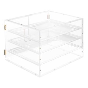 Espositore Commerciale a 4 Livelli per Pasticceria, Vetrina Trasparente in Acrilico da Banco per Pasticcini e Pane, per Cucina e Feste - Product Image 1