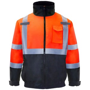 2026 Customized High Quality Breathable Windproof Polyester Safety <b>Jacket</b> Hi Visibility Workwear Uniform Zipper <b>Workers</b> JACOMO - Product Image 1