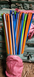 Manche de balai en bois GMEX 123 cm, pelle à poussière en PVC écologique, poils durs en plastique pour le nettoyage du jardin et des sols - Product Image 2