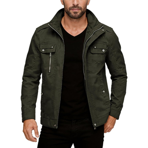 Manufacturer Custom <b>Utility</b> Style <b>Jacket</b> <b>Men</b> Outdoor Workwear Lightweight Multi Pocket Full Zip Casual <b>Jacket</b> - Product Image 1