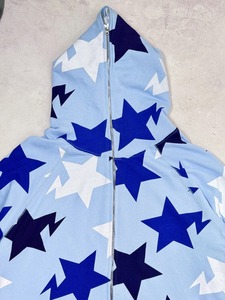 Sudadera con capucha unisex azul lisa con cremallera, corte oversize, forro polar casual, anti-bolitas, manga raglán, para invierno - Product Image 2