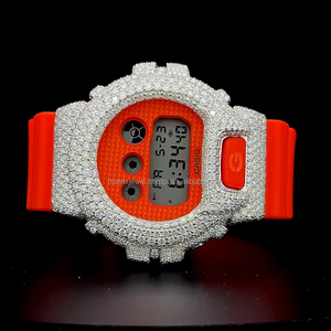 นาฬิกา DW 6900 รุ่นแท้ ตัวเรือนหล่อขึ้นรูป ขอบหน้าปัดถอดออกได้ เพชรโมอิสซาไนต์ VVS 1 นาฬิกาโมอิสซาไนต์ฝังเพชรเต็มเรือน - Product Image 1