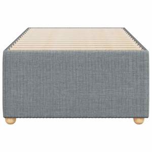 โครงเตียงขนาด Twin XL สีเทาอ่อน หุ้มด้วยโพลีเอสเตอร์ ไม้อัด และไม้เอ็นจิเนียร์ สะดวกสบายและมีสไตล์ - Product Image 4