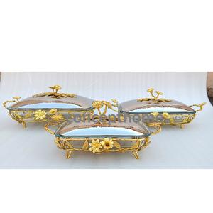 Plats de service en métal style indien, chauffe-plats de buffet en acier inoxydable, décoration de table, logo personnalisable, style occidental. - Product Image 6