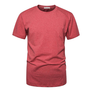 T-shirt Homme Vert Menthe Sauge Heather Coupe Slim Manches Courtes Col Rond Doux Uni Décontracté Coton Vente en Gros - Product Image 5