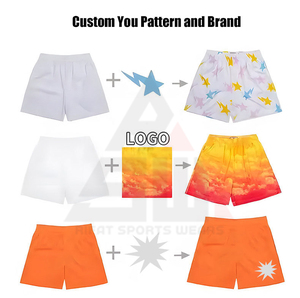 Nouveaux shorts de bain américains personnalisables pour hommes, taille mi-haute, avec logo frontal, séchage rapide, en toile, fermeture à cordon, pour le fitness - Product Image 5