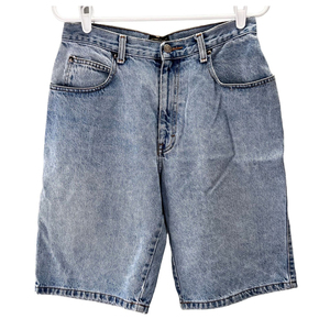 Shorts de mezclilla de cintura alta para mujer, desgastados, con dobladillo deshilachado, casuales de verano, de algodón, con patrón liso y efecto lavado - Product Image 5