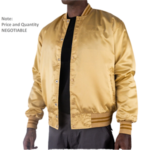 Chaqueta Bomber de Motociclista para Hombre, Estilo Vaquero, de Lana, Alta Calidad, Transpirable, Cortavientos, Cuello Alto, Corte Ajustado, Poliéster/Algodón - Product Image 1