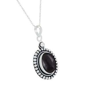 Pendentif en onyx noir naturel, argent sterling 925, bijoux en pierre précieuse onyx noir, magnifique pendentif pour elle - Product Image 2