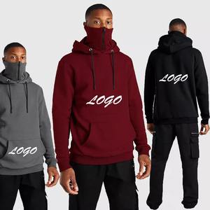 Sweat à capuche personnalisé avec logo, masque intégré, manches longues, pour homme - Product Image 3