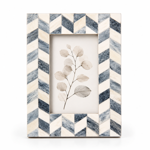 Black <b>White</b> Resin Photo <b>Frame</b> Bone Inlay Rectangle Picture <b>Frame</b> Handmade Decorative Desktop Wall Display Customized Photo <b>Frame</b> - Product Image 4