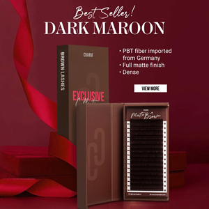 ขนตาปลอมสีน้ำตาล Charmlash ขายส่ง รุ่น Mocha Brown ขนตาต่อสีน้ำตาล ถาดขนตาหลากขนาด รับผลิตแบรนด์ส่วนตัว แบบด้าน - Product Image 1
