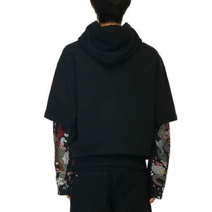 Nouvelle Arrivée Sweat-shirt Unisexe à Capuche Double Couche Effet Vieilli Manches Longues Vintage Oversize Hiver Chaud Polaire Personnalisé Homme - Product Image 5