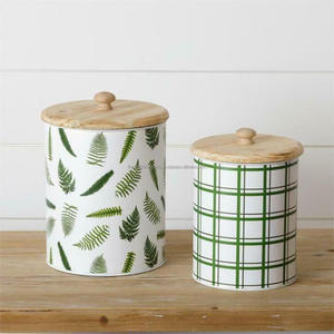 2024 Latest <b>Tea</b> <b>Coffee</b> <b>Sugar</b> <b>Canisters</b> Set With Bamboo Lid Wholesale Supply Large Pots Metal Beautiful <b>Canister</b> Jar Accent Color - Product Image 2