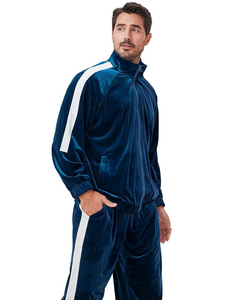 Unisex Velour Tracksuit Set Custom Design <b>Hoodie</b> Jacket Jogger Pants Casual Fashion Wear - Product Image 3