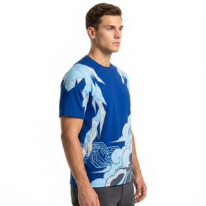 Men's Custom Summer Cotton O-Neck Street Style Short Sleeve Men's T-<b>Shirt</b> Regular Fit Embroidery <b>Patchwork</b> Graphic T-<b>Shirt</b> - Product Image 4
