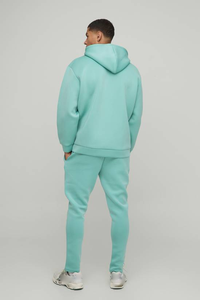 Sweat à capuche pour homme en coton 100% lourd, uni, coupe classique, avec logo personnalisé et tissu polaire - Product Image 2