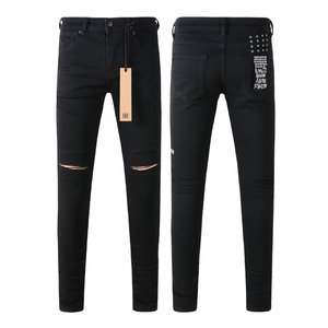 Exclusivos Jeans de Diseñador para Hombre, Corte Recto, Ajustados, Estilo Casual, Tejido Estampado, Ecológicos, Transpirables, para Primavera - Product Image 2