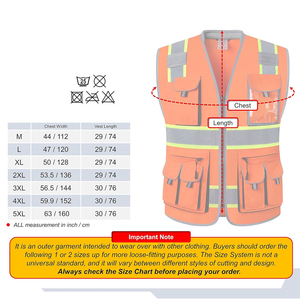 Veste de sécurité unisexe haute visibilité, sur mesure, réfléchissante, imperméable, coupe-vent, respirante, grande taille, pour travaux en extérieur - Product Image 6