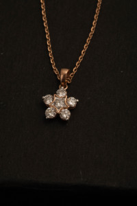 0.62 ctw Round Diamond Signature <b>Charm</b> <b>Bracelet</b> in 14K <b>Rose</b> <b>Gold</b> Refined Wrist Jewelry with Sparkling Accents for Women - Product Image 3