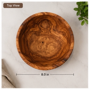 Frutero de Madera de 8 Pulgadas de Diámetro, Ecológico, Vista Frontal - Product Image 2