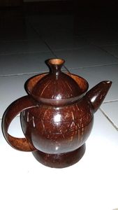 Tetera Artesanal de Madera de Coco de Vietnam para Preparar Té, Servir en la Mesa, Decoración Rústica para Cocina y Tiendas de Regalos - Product Image 2