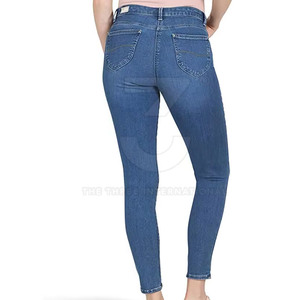 Pantalones Vaqueros de Moda para Mujer, de Alta Calidad, Transpirables, de Cintura Alta, Tejido Elástico Moderno, Servicio OEM ODM, Venta al Por Mayor - Product Image 3