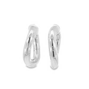 Curvy Chunky Wave Twisted Huggie Hoop Earrings Wholesale 14k Solid Gold Lightweight Minimalist Daily Wear Fine Jewelry For Women - Product Image 4