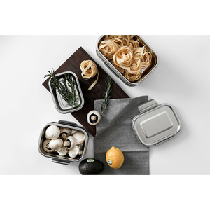 [GEOS CORPORATION] Defenso Stainless Steel <b>Lunch</b> Boz Stainless Steel Airtight Food Storage Container <b>Set</b> Rectangular Kitchen - Product Image 2