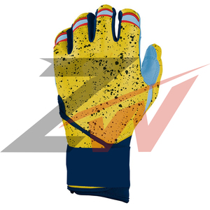 Leather Baseball Batting Gloves Breathable Lightweight Ambidextrous <b>Hook</b> and Loop Training Gloves Custom Logo - Product Image 4